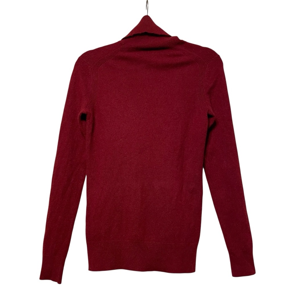 Saks Fifth Avenue Burgundy Cashmere Turtleneck Sweater Quite Luxury Size Medium - Picture 2 of 7